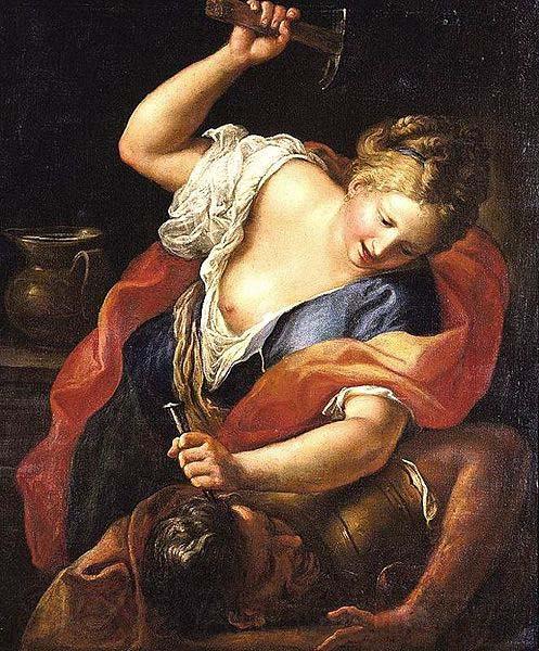 Gregorio Lazzarini Jael and Sisera Norge oil painting art